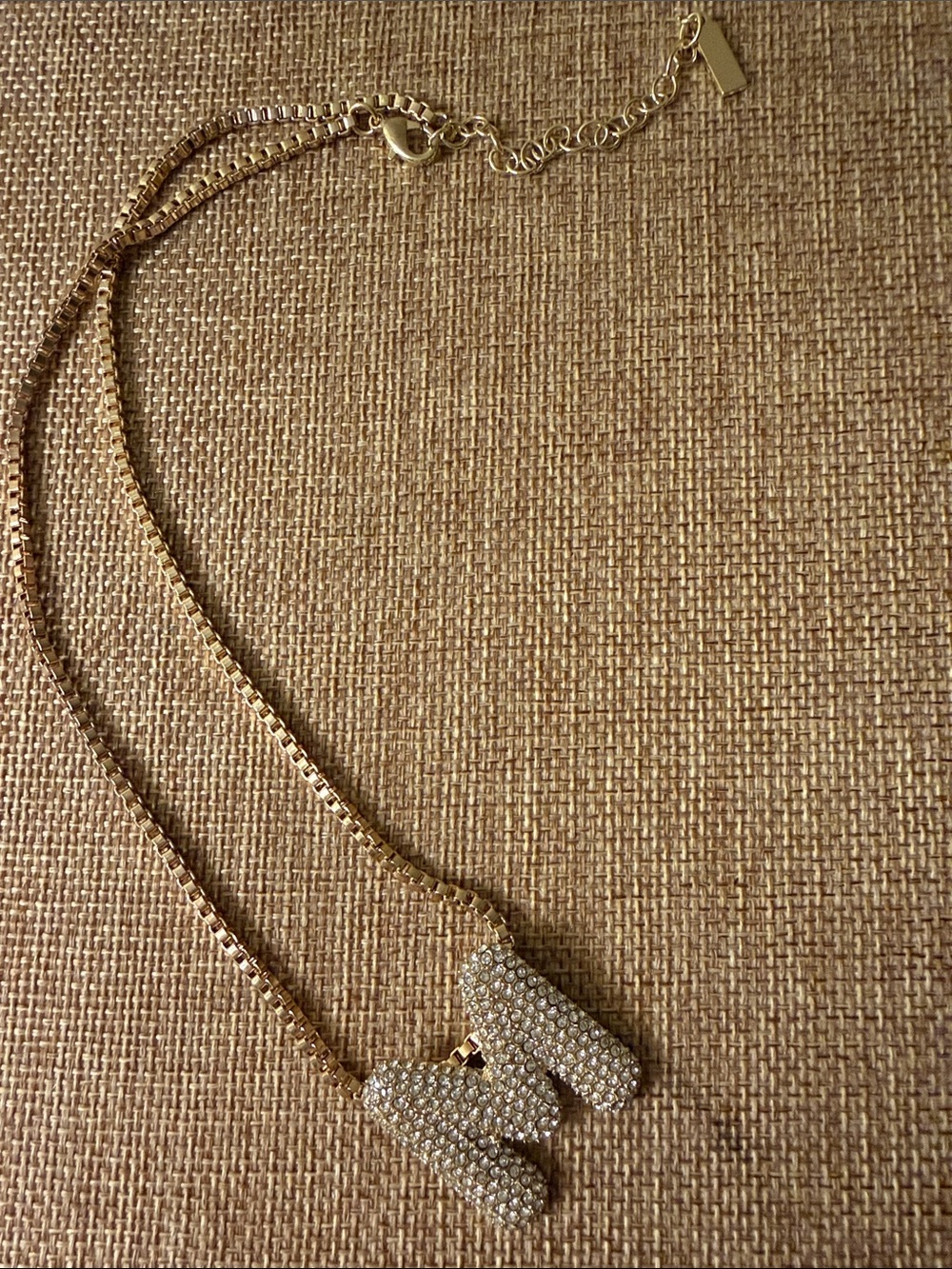 Gold Crystal Initial 'M' Pendant Necklace - Women Jewelry sugarfix